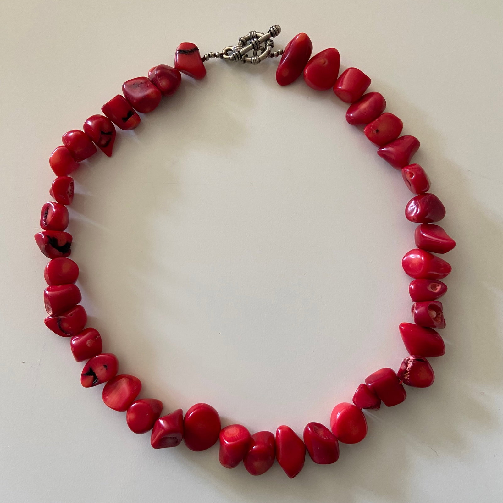 Antique Red Coral Statement Necklace Heavy (1 of 11)