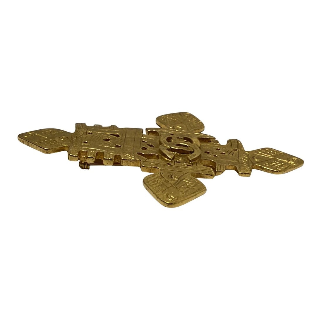 Vintage Chanel CC Coco Mark Cross Ethiopian Eastern Orthodox Pin Brooch - 4