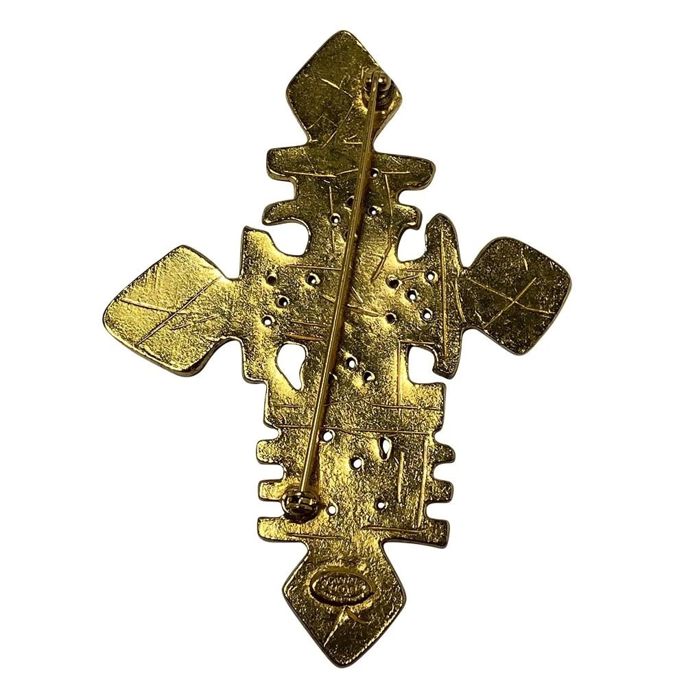 Vintage Chanel CC Coco Mark Cross Ethiopian Eastern Orthodox Pin Brooch - 5
