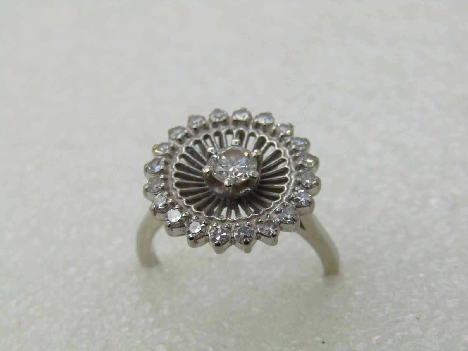 Vintage Jabel 18kt Diamond Halo Ring, Sz. 6.5, Early 1900's, .53 TCW - 6