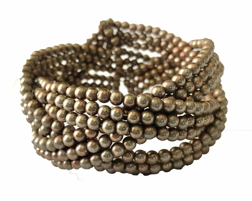 New Brown Rigid Similated Pearl Bracelet. - 3