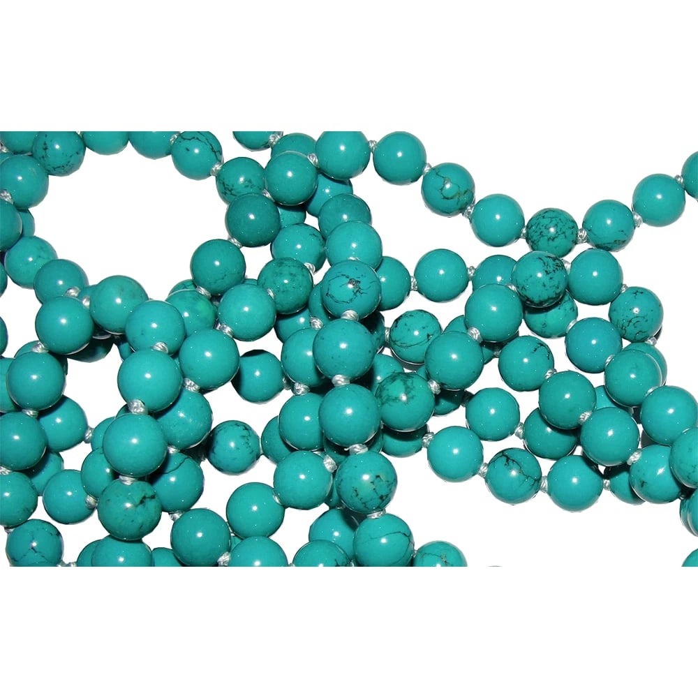 Turquoise Beaded Flapper Rope Necklace Alberto Juan - 6