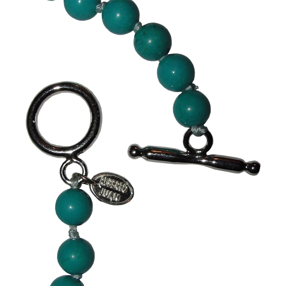 Turquoise Beaded Flapper Rope Necklace Alberto Juan - 8