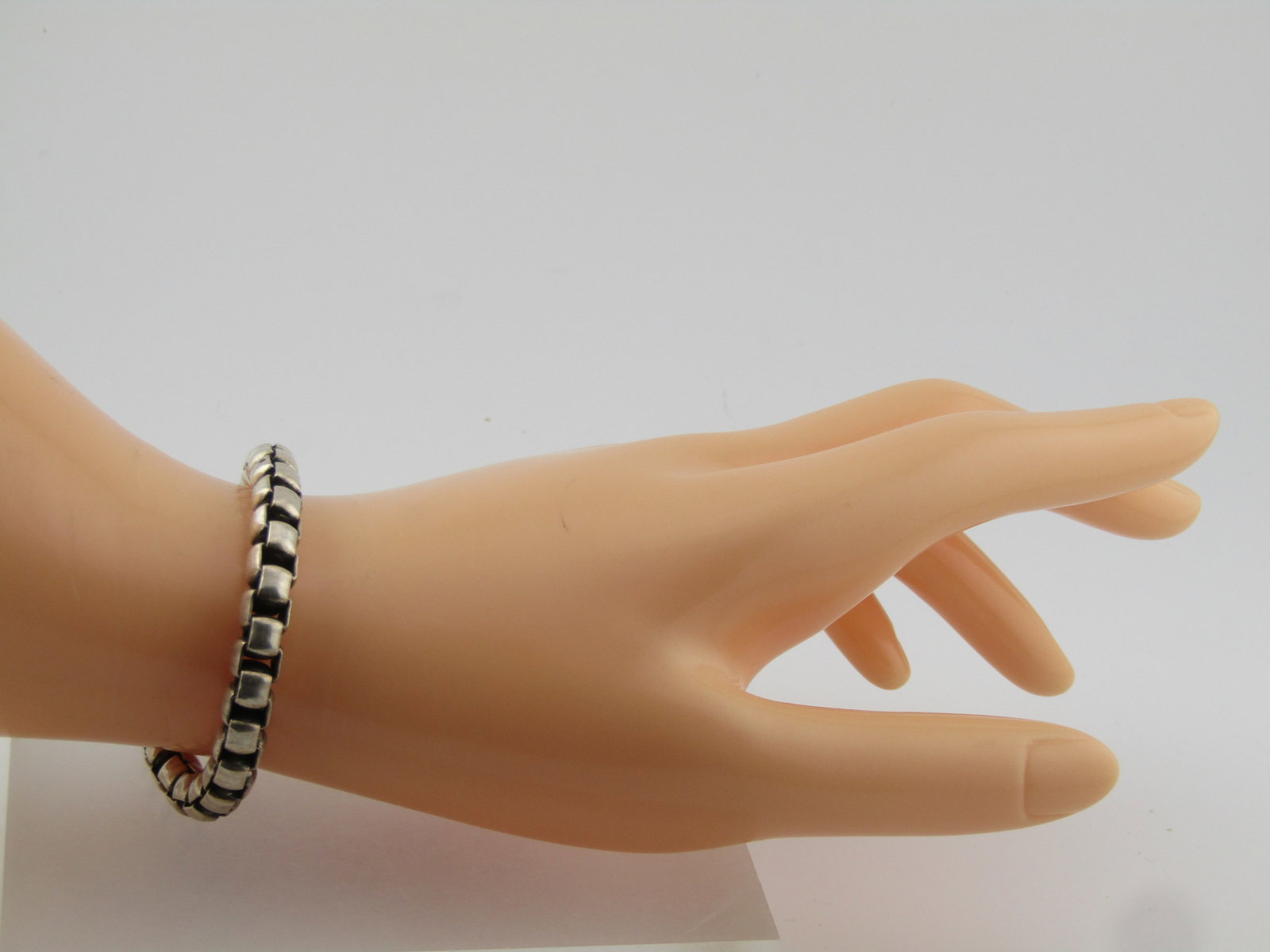 Vintage Sterling 7mm Box Chain Bracelet, 9", 1980's-1990's - 5