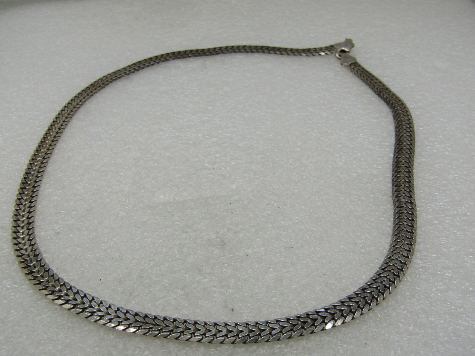 Vintage Sterling 7mm Wide Necklace, Unisex, Italy, 1980's-1990's - 5