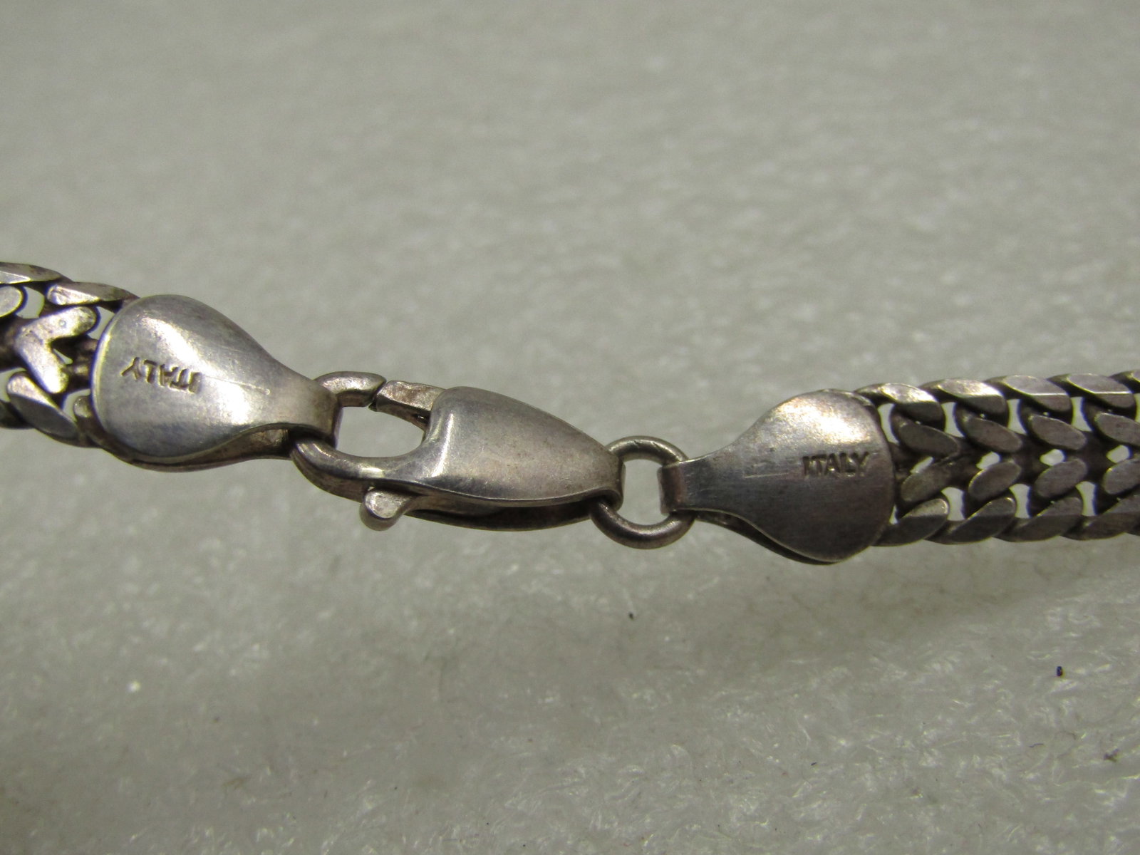 Vintage Sterling 7mm Wide Necklace, Unisex, Italy, 1980's-1990's - 7