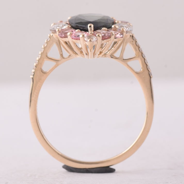 4.24 Ct Pear Tourmaline 9K Gold Ring - 4