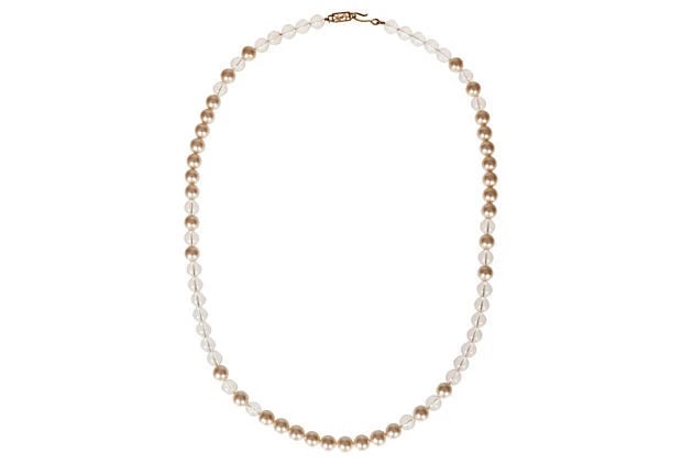 Yves Saint Laurent Lucite and Simulated Pearl Bead Necklace - 4