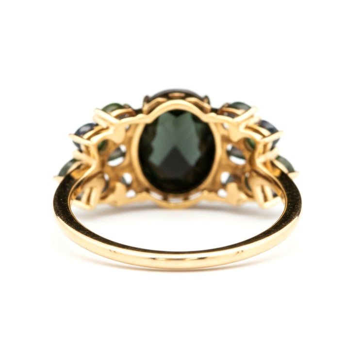 8.82 Ct Oval Sapphire 9K Gold Ring - 3