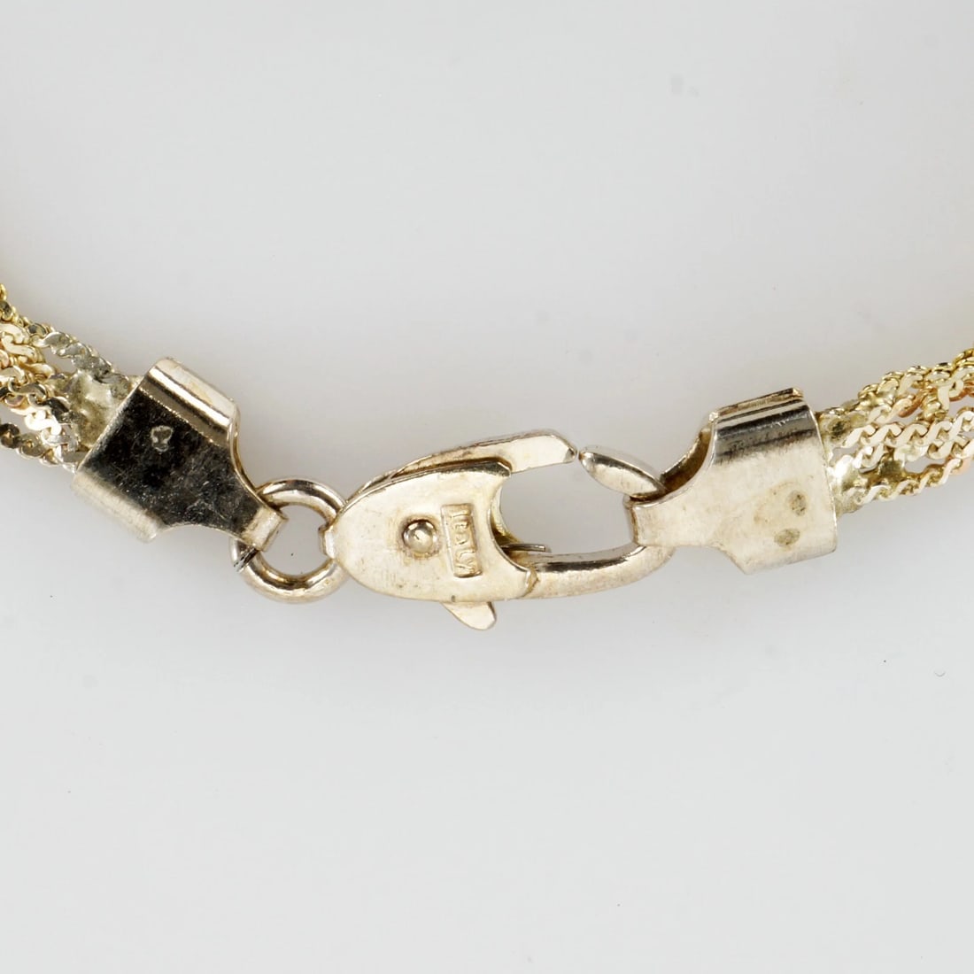 Vintage Italian Tri-color Sterling Bracelet - 4