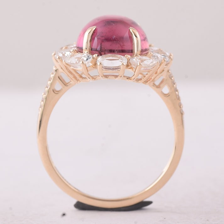 8.10 Ct Oval Tourmaline 9K Gold Ring - 3