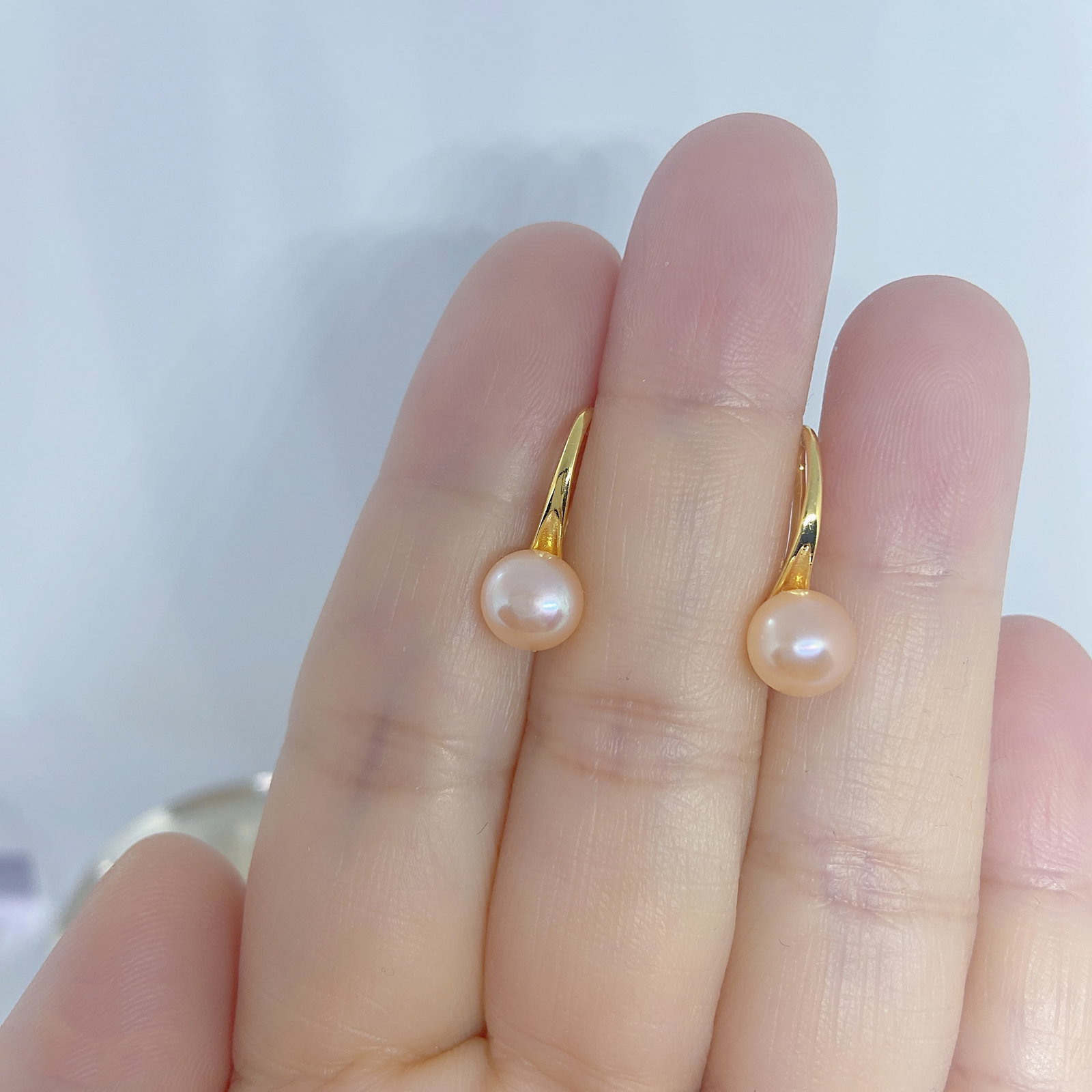 Freshwater cultured pearls high heels designed silver earrings - 5