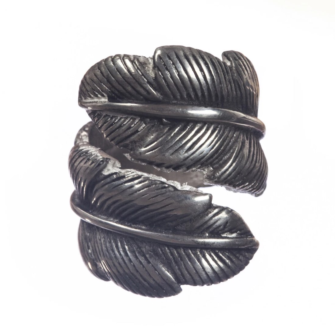 Trilbal Inspired Sterling Silver Feather Wrap Ring Alberto Juan: Title:Trilbal Inspired Sterling Silver Feather Wrap Ring Alberto Juan Description:The tenth piece of my 11th collection of Tribal inspired jewelry. This sterling silver feather wrap ring is hand