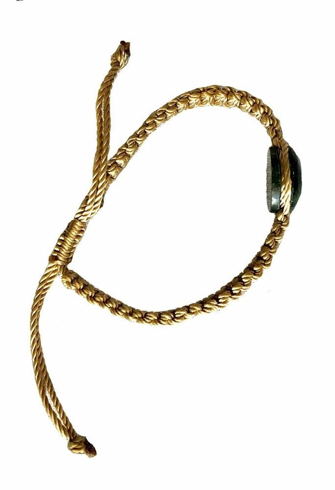 New Jade Yellow Waxed Nylon Hand Made Macrame Bracelet - 3