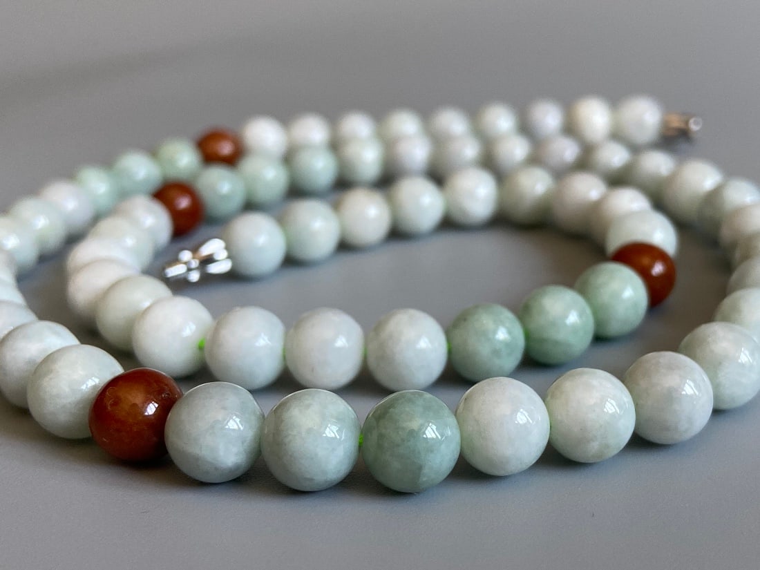 Genuine Jadeite Jade Beads Necklace - 3