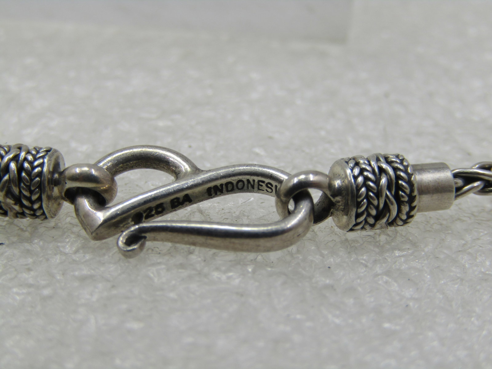 Vintage Sterling Byzantine Chain Necklace, 2.5mm", 24" Long, Signed BA - 4