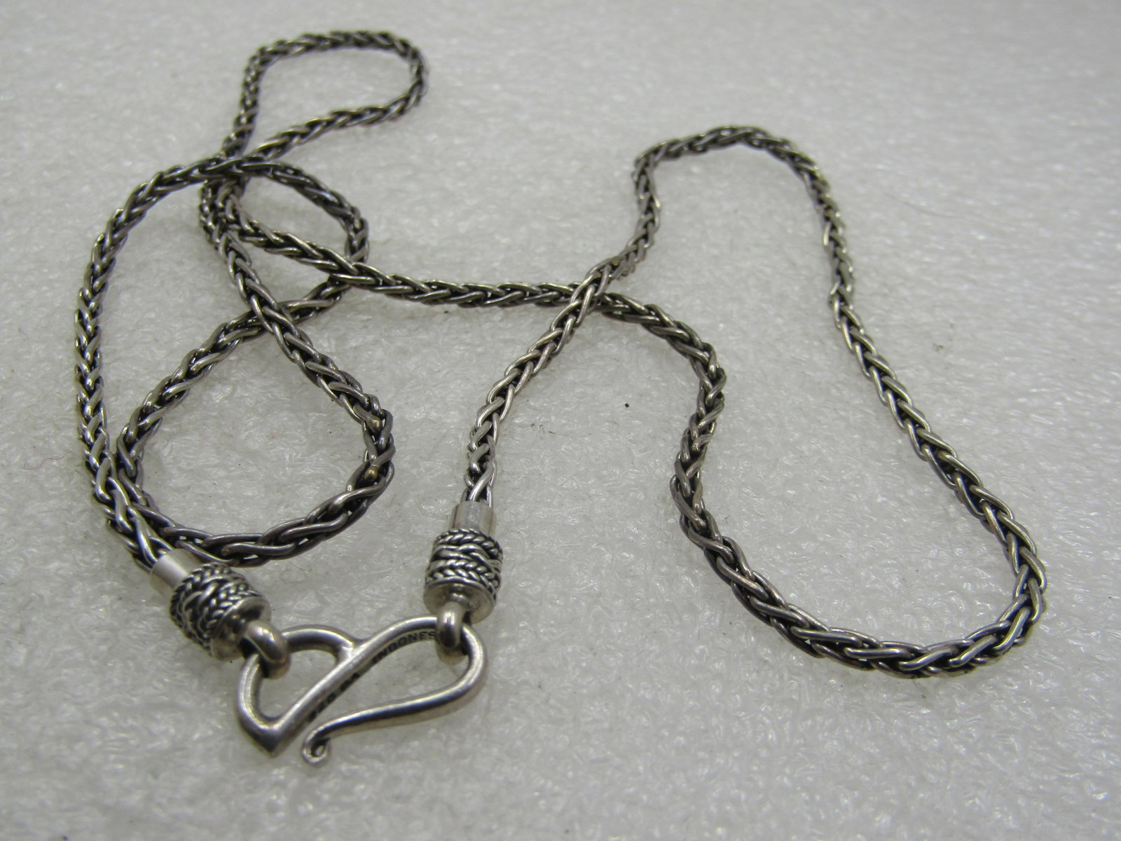 Vintage Sterling Byzantine Chain Necklace, 2.5mm", 24" Long, Signed BA - 6