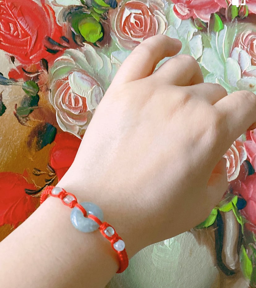 Tibetan Buddhist Bracelets with Jadeite Jade - 4