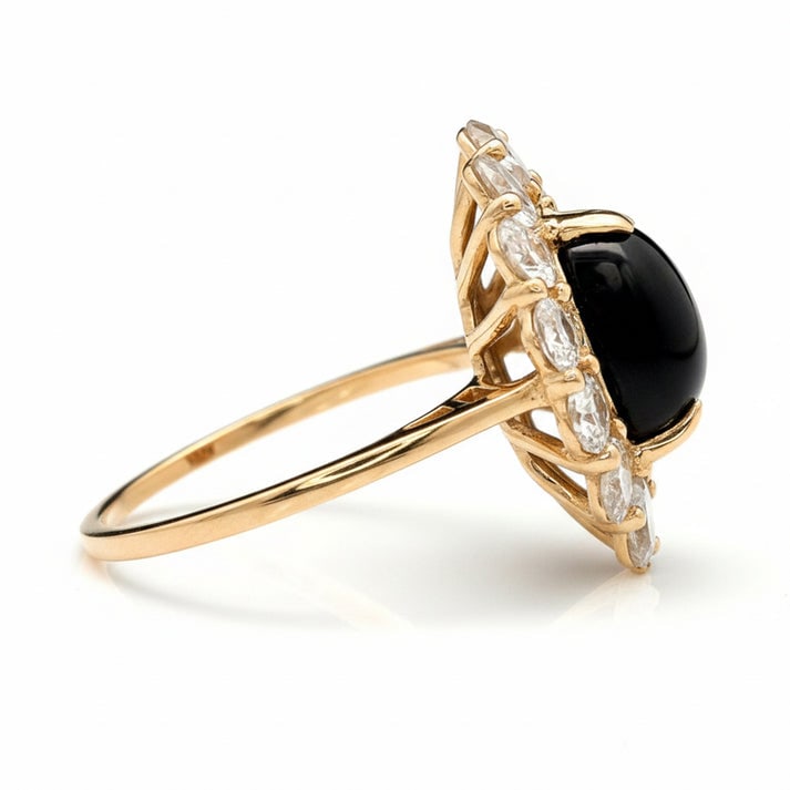 7.91 Ct Oval Sapphire 9K Gold Ring - 4