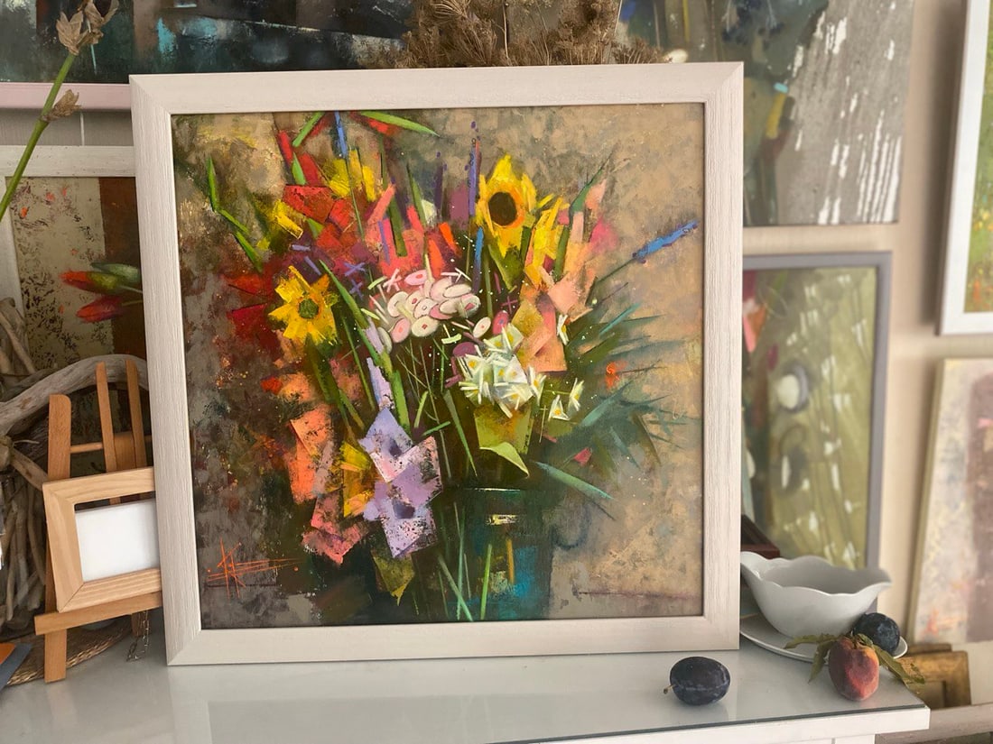 Abstract Oil painting Summertime Oksana Kyrylenko - 2
