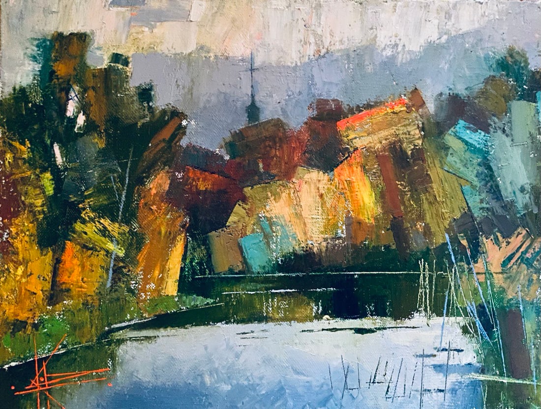 Abstract Oil painting Fall Oksana Kyrylenko - 5