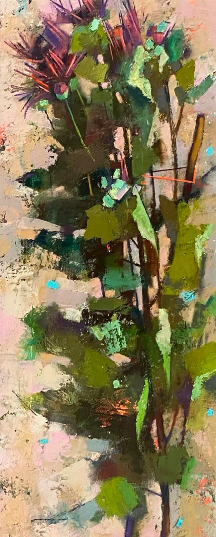 Abstract Oil painting Chrysantemums Oksana Kyrylenko - 3