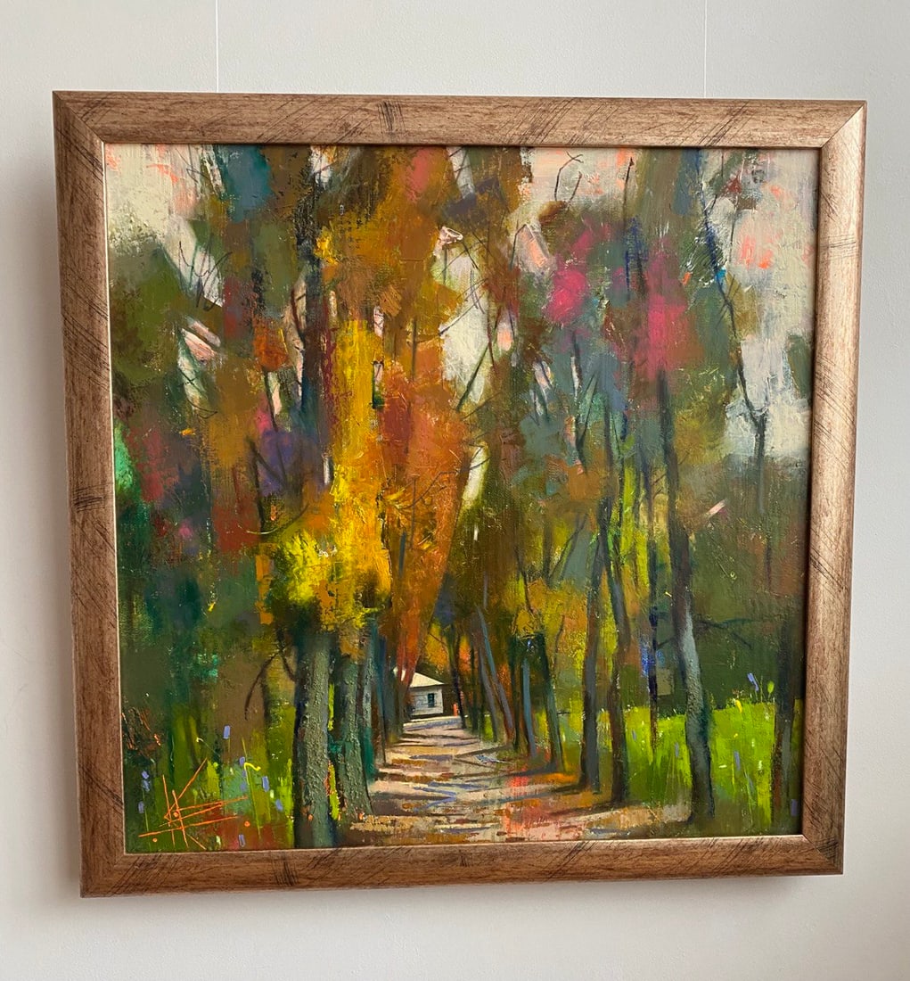 Abstract Oil painting Alley Oksana Kyrylenko - 2