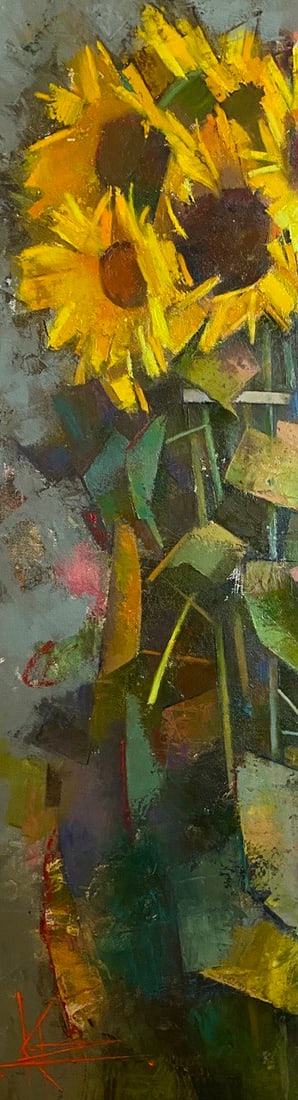 Abstract Oil painting Sunflower Oksana Kyrylenko - 3