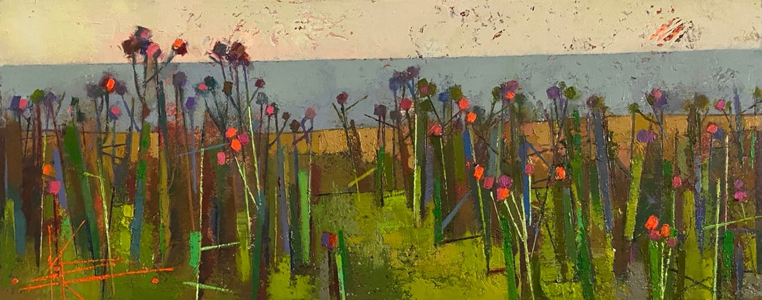 Abstract Oil painting Coast Oksana Kyrylenko: 176KOR Painter: Oksana Kyrylenko S?ze: 20x50 cm/7,87x19,68 inches Components: oil, canvas, Original painting from our collection ERA:2025 Oksana Ivanivna was born on May 11, 1961 in the city of Cherni