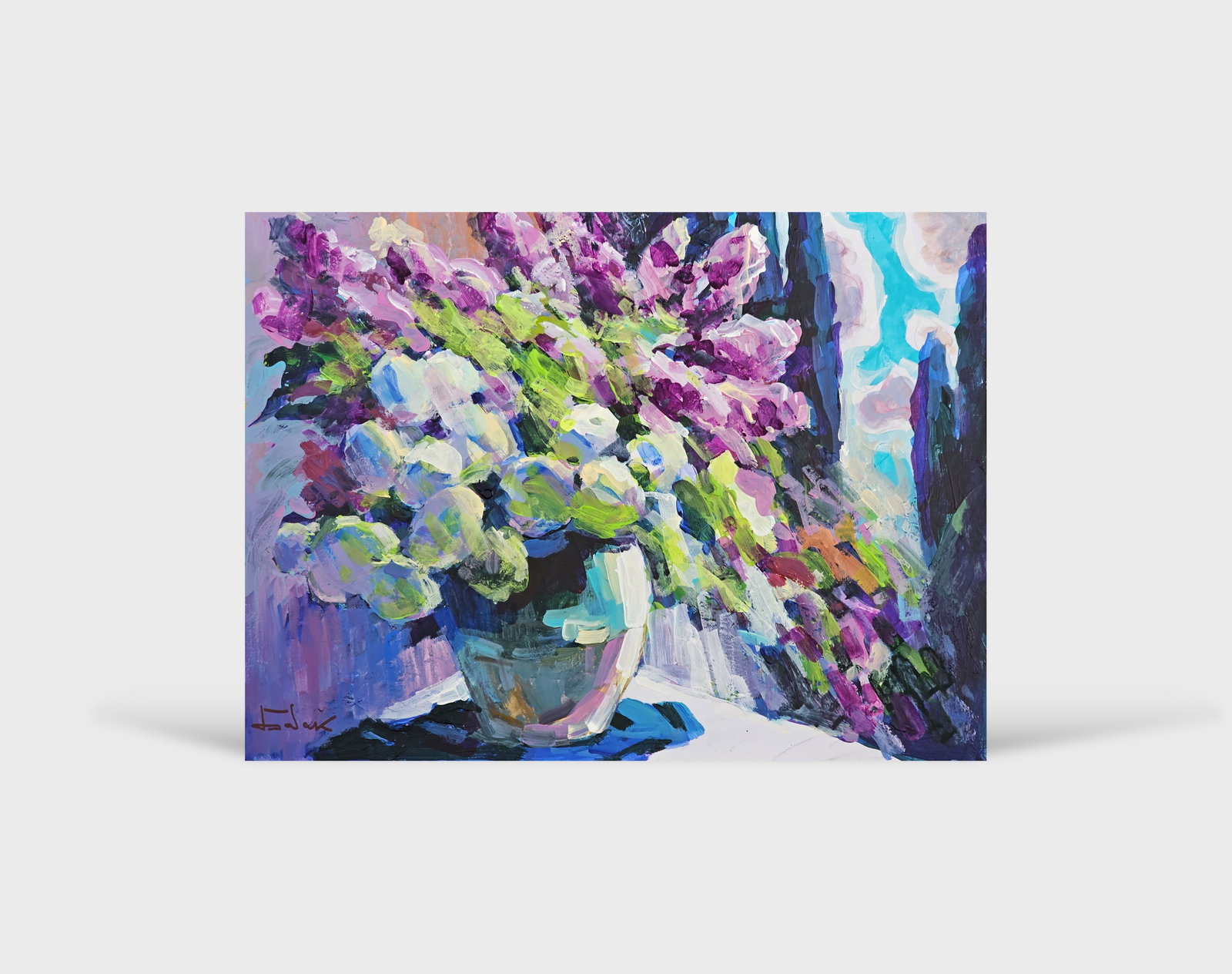 Acrylic painting Lilac Vyacheslav Petrovich Babac - 10