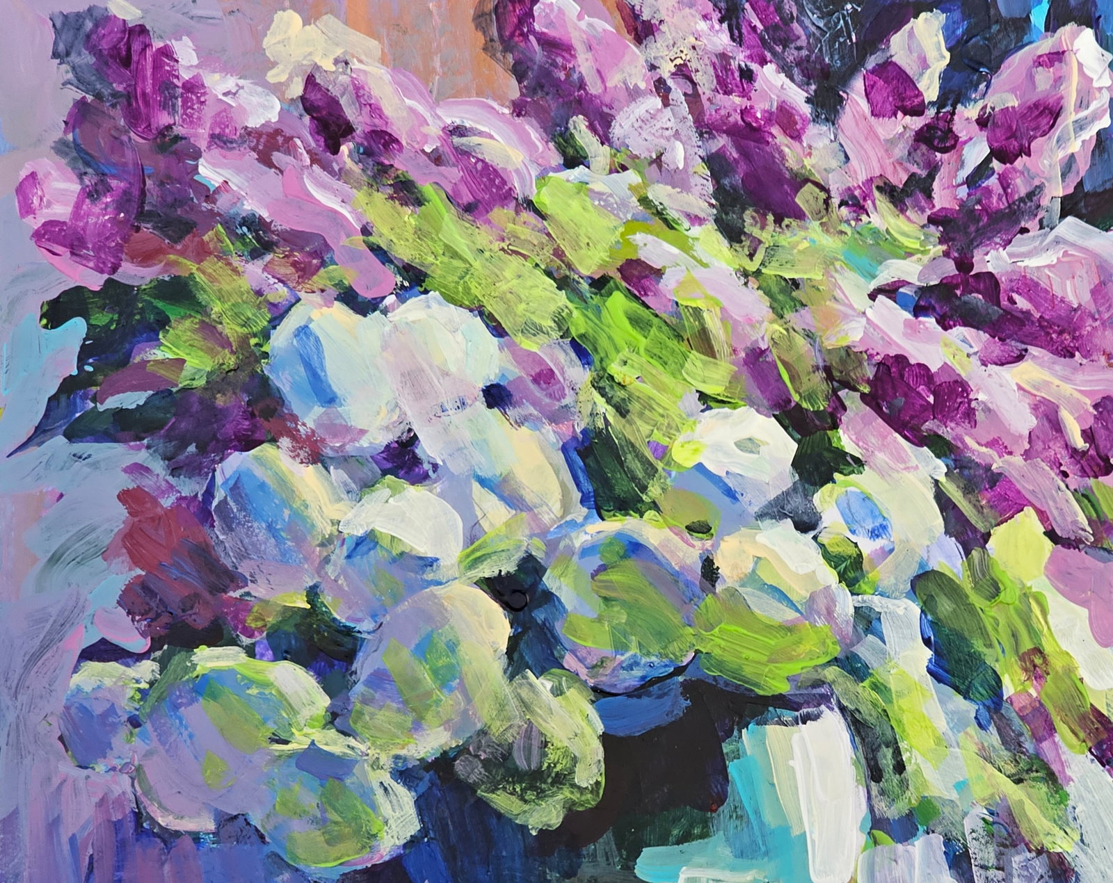 Acrylic painting Lilac Vyacheslav Petrovich Babac - 3