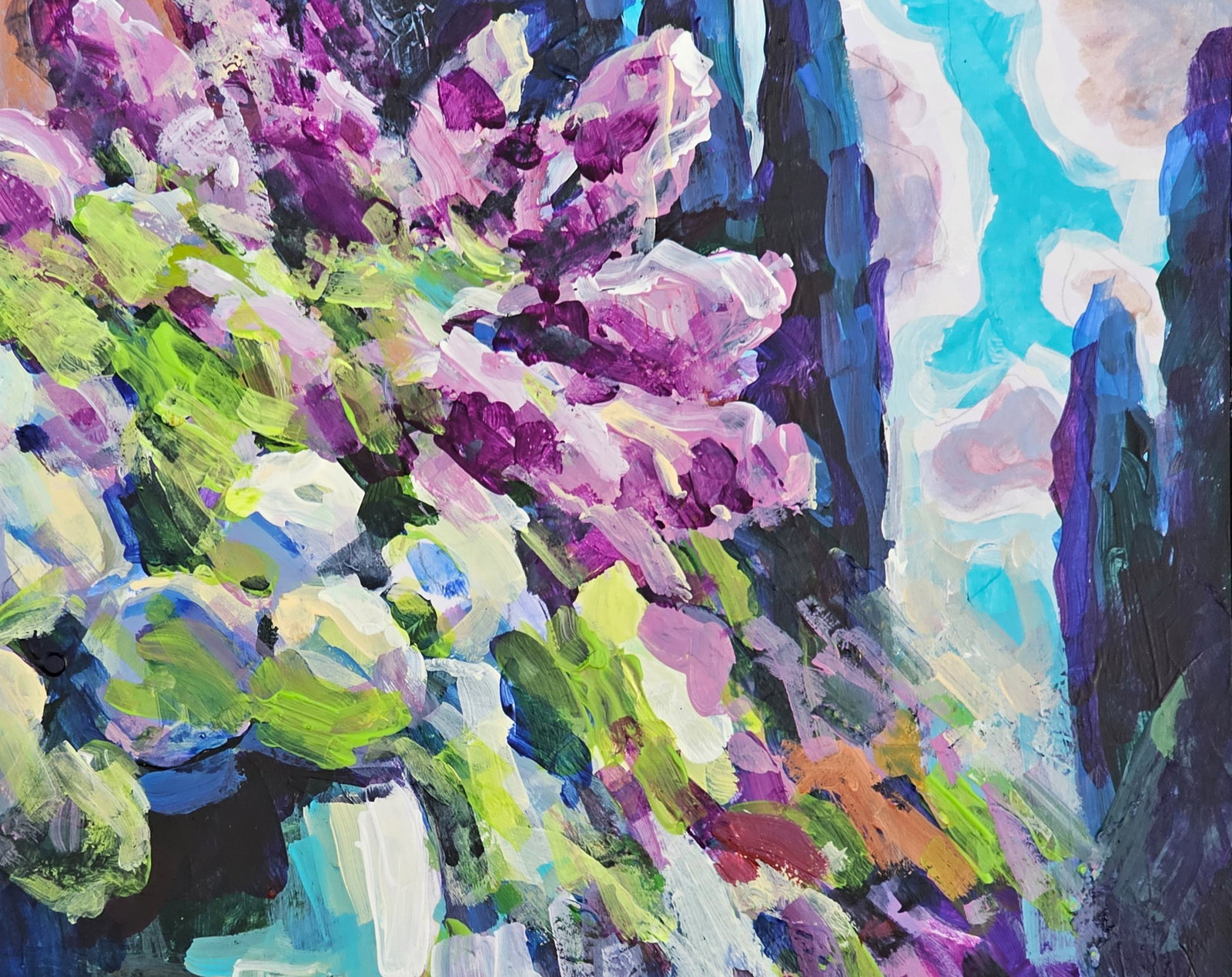 Acrylic painting Lilac Vyacheslav Petrovich Babac - 4