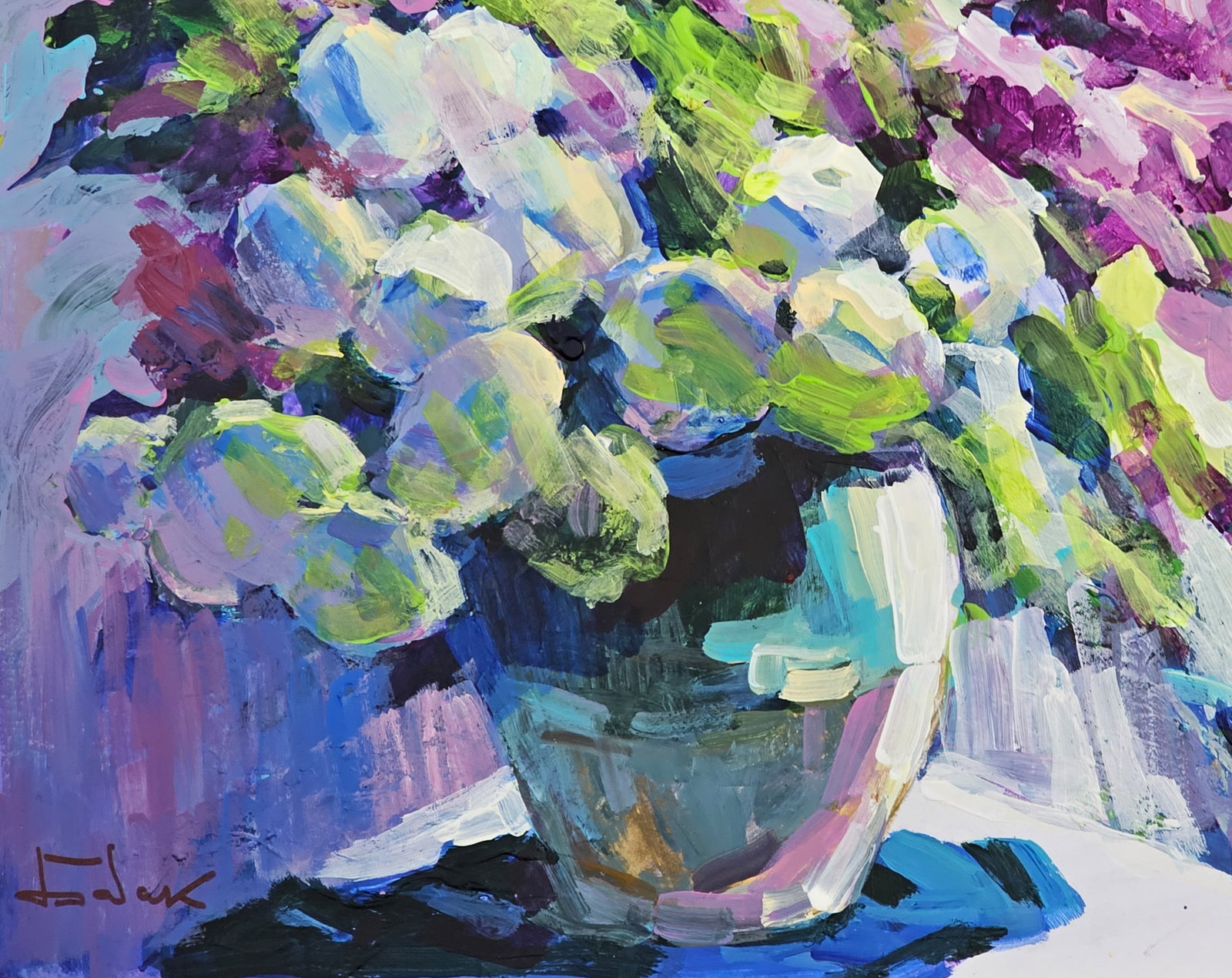 Acrylic painting Lilac Vyacheslav Petrovich Babac - 5
