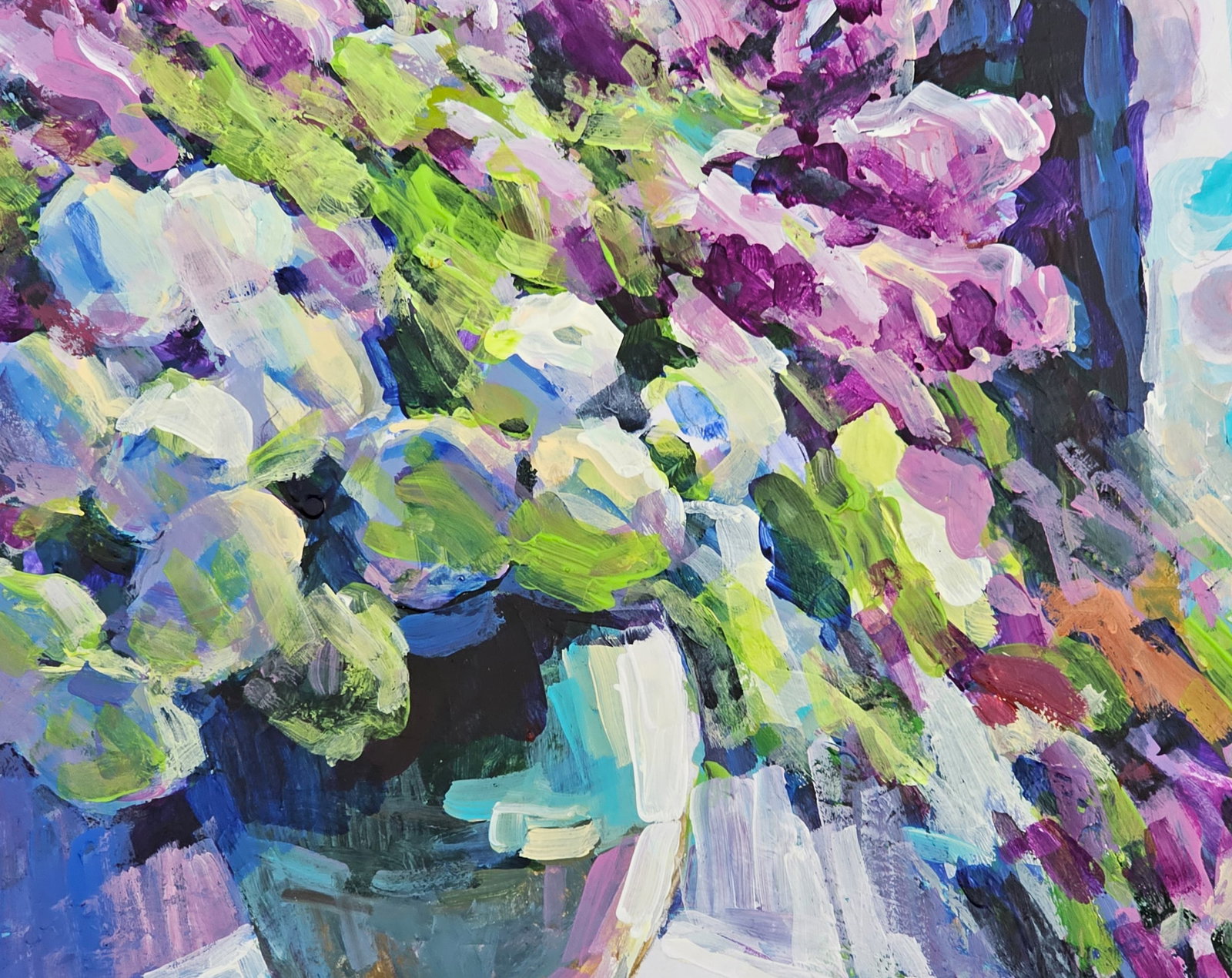 Acrylic painting Lilac Vyacheslav Petrovich Babac - 7