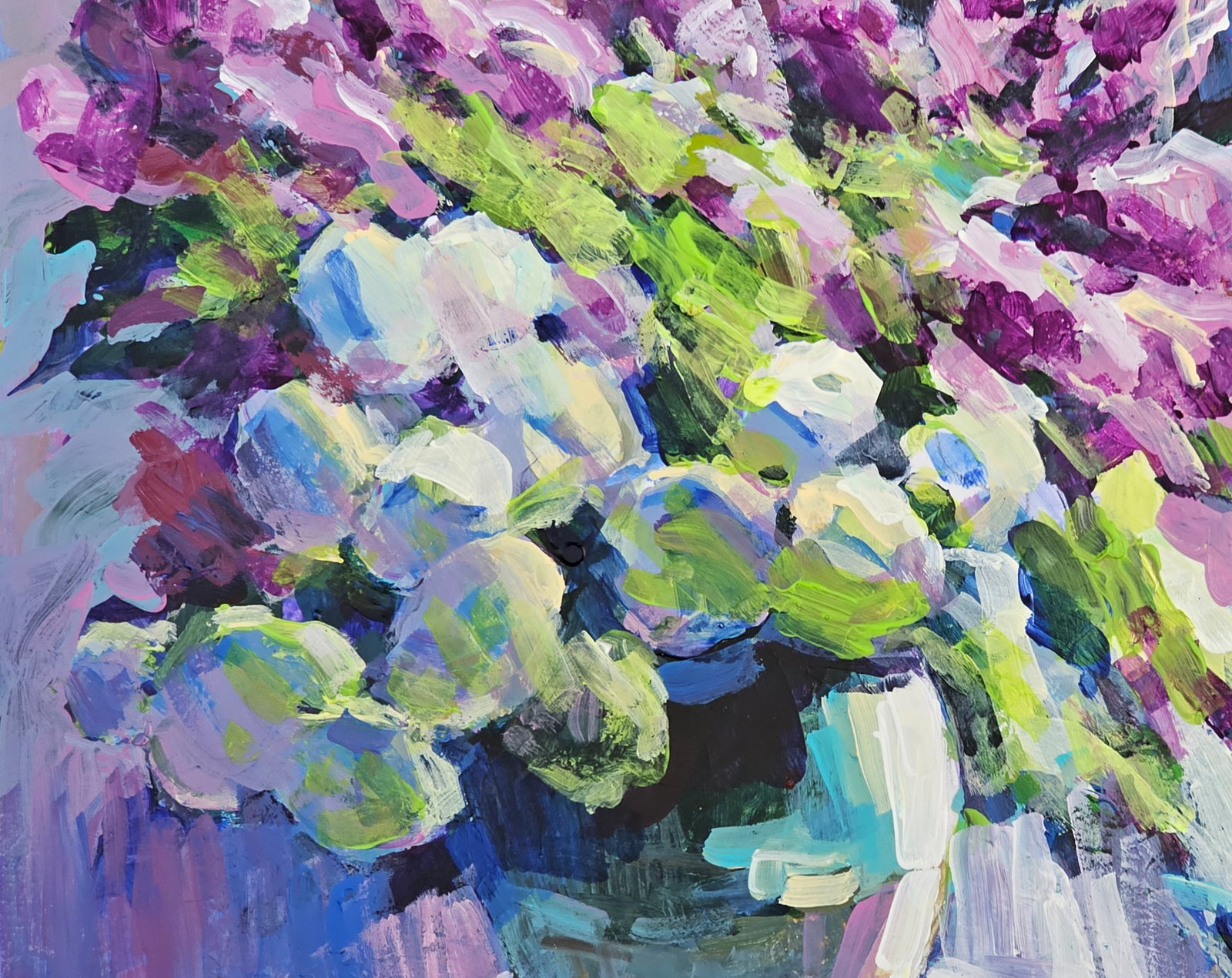 Acrylic painting Lilac Vyacheslav Petrovich Babac - 8