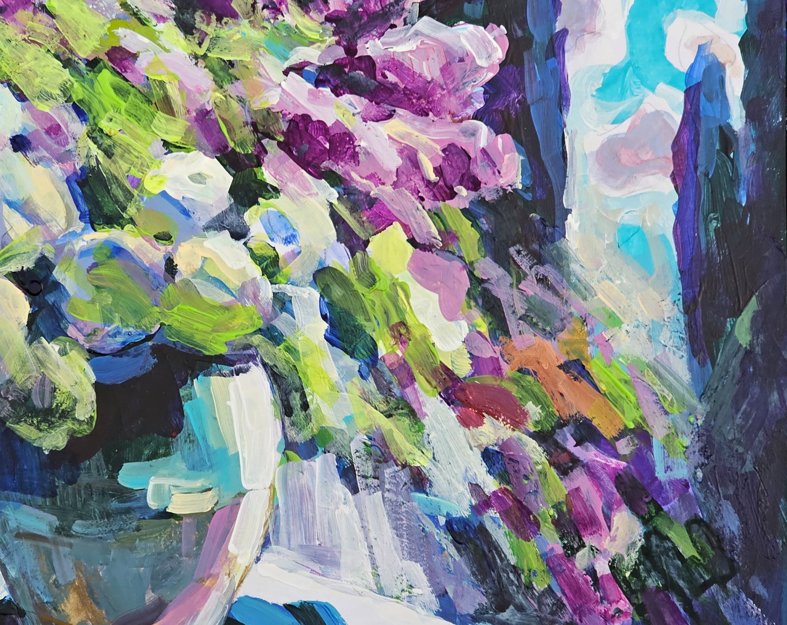 Acrylic painting Lilac Vyacheslav Petrovich Babac - 9