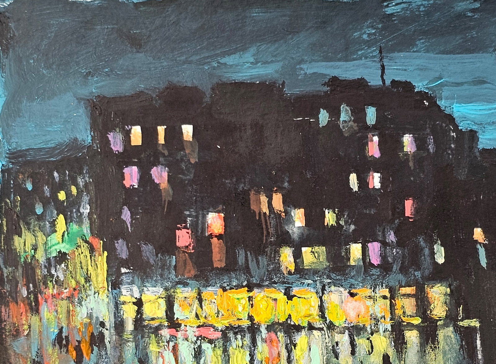 Acrylic painting the city of Ivano-Frankivsk Vyacheslav Petrovich Babac - 3