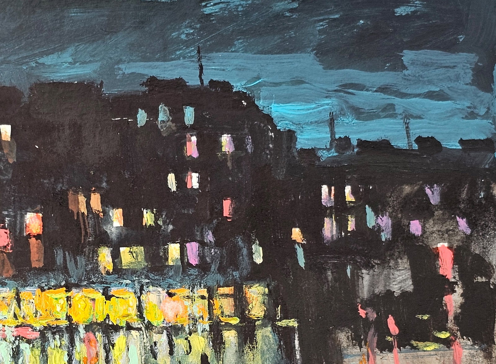 Acrylic painting the city of Ivano-Frankivsk Vyacheslav Petrovich Babac - 4