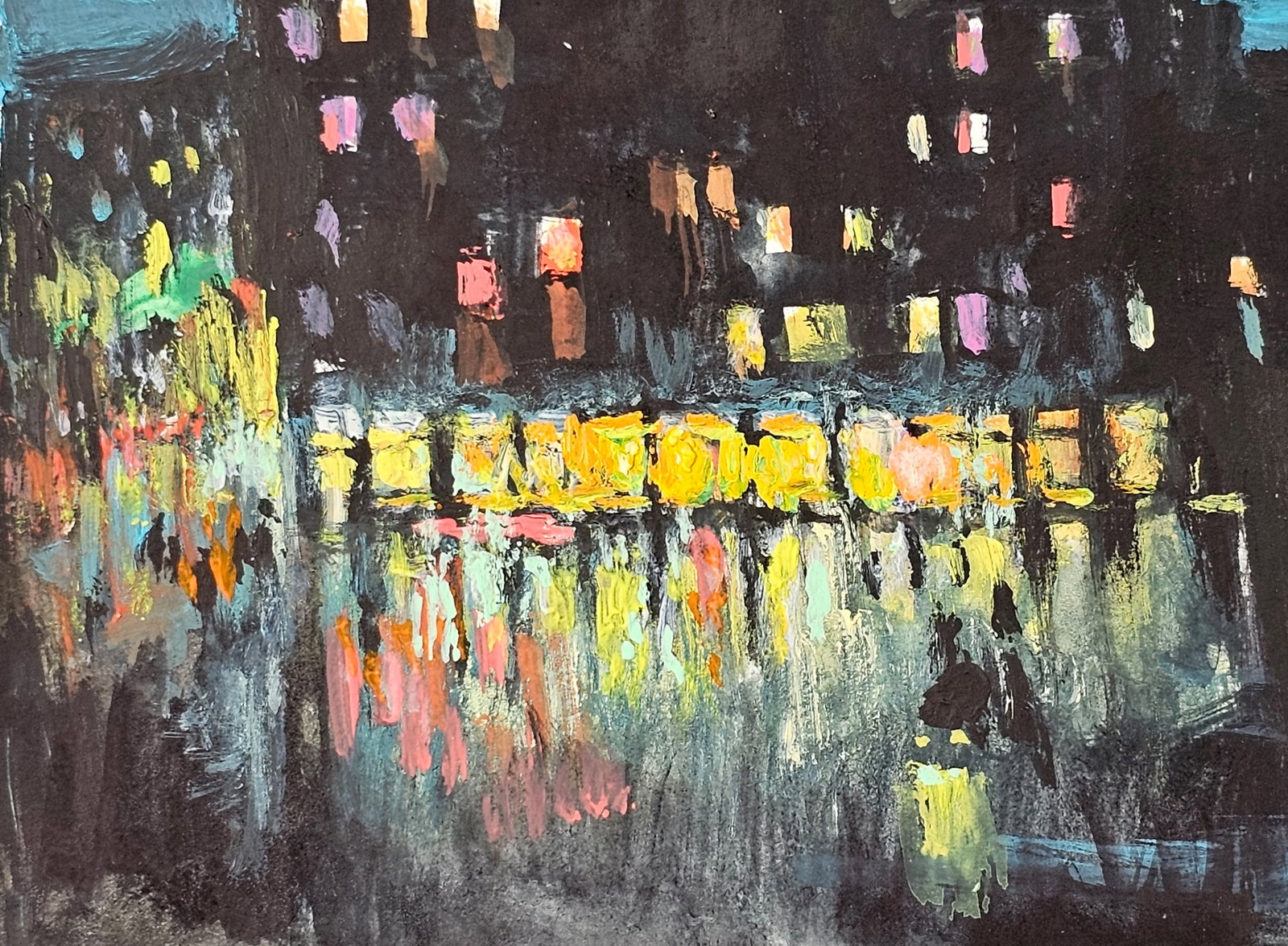 Acrylic painting the city of Ivano-Frankivsk Vyacheslav Petrovich Babac - 5