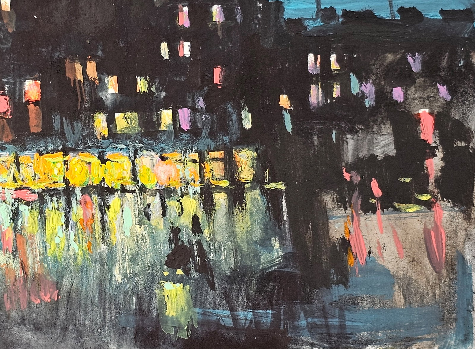 Acrylic painting the city of Ivano-Frankivsk Vyacheslav Petrovich Babac - 6