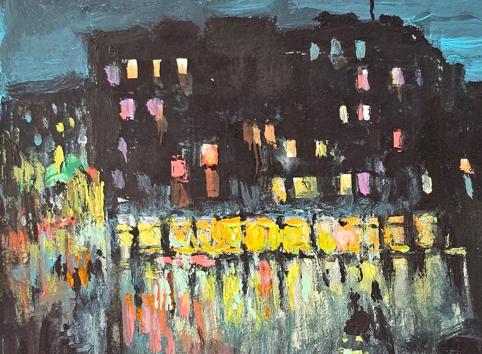 Acrylic painting the city of Ivano-Frankivsk Vyacheslav Petrovich Babac - 8
