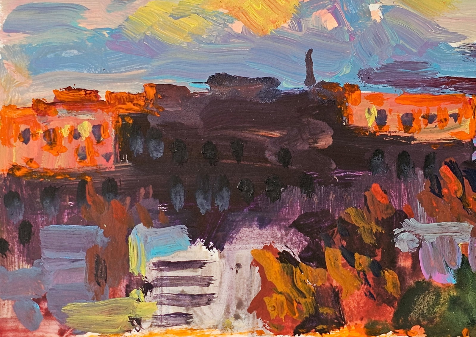 Acrylic painting the city of Ivano-Frankivsk Vyacheslav Petrovich Babac - 5