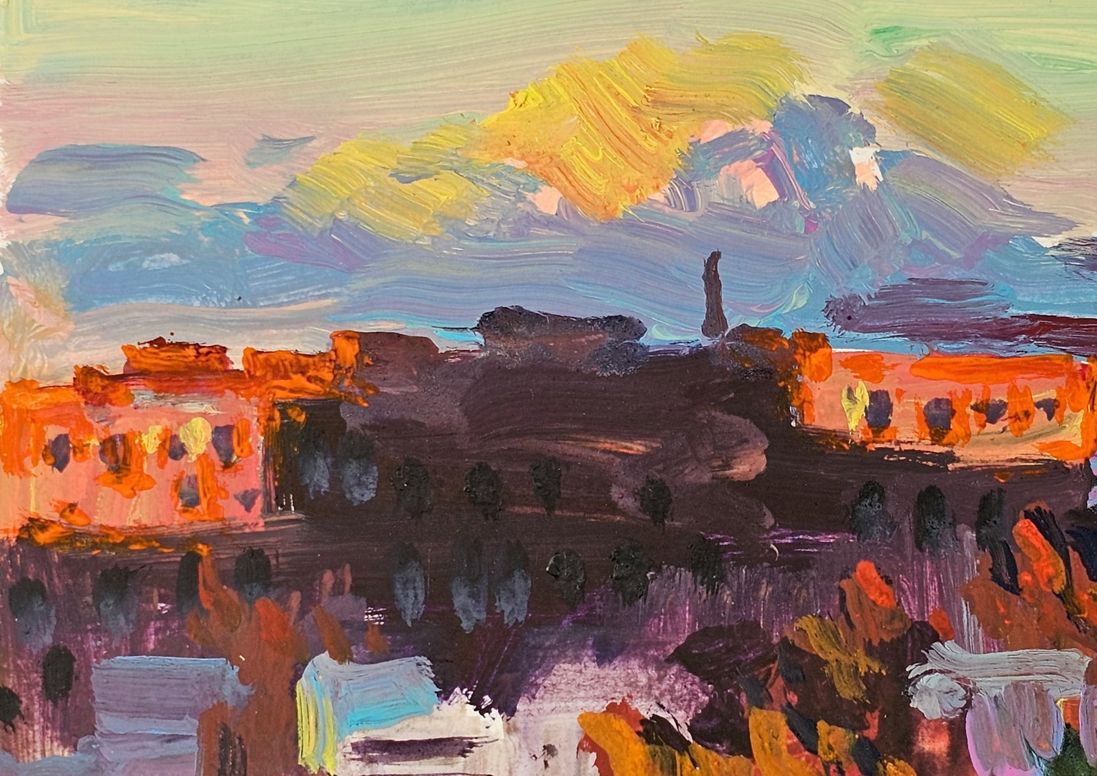 Acrylic painting the city of Ivano-Frankivsk Vyacheslav Petrovich Babac - 8