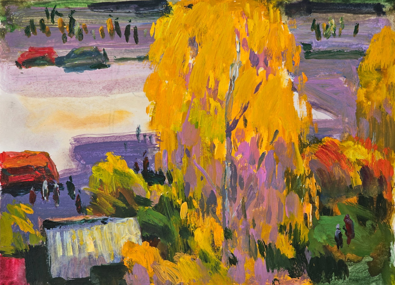Acrylic painting the city of Ivano-Frankivsk Vyacheslav Petrovich Babac: 247BA Painter: Vyacheslav Petrovick Babac S?ze: 15x21 cm/ 5.9x8.26 inches Component: Acrylic, cardboard Original painting from our collection ERA: 2022 About the artist: Born on August 24, 1946 to