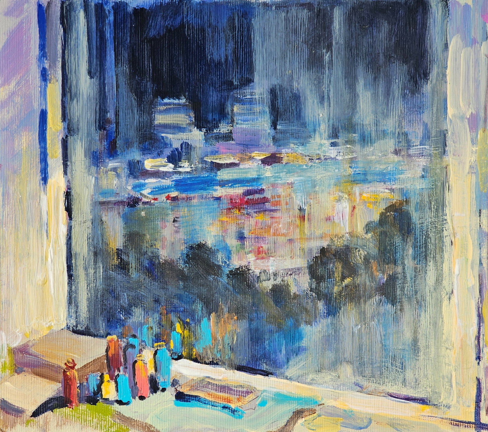 Acrylic painting the city of Ivano-Frankivsk Vyacheslav Petrovich Babac: 248BA Painter: Vyacheslav Petrovick Babac S?ze: 21x24 cm/ 8.26x9.44 inches Component: Acrylic, cardboard Original painting from our collection ERA: 2022 About the artist: Born on August 24, 1946 to th