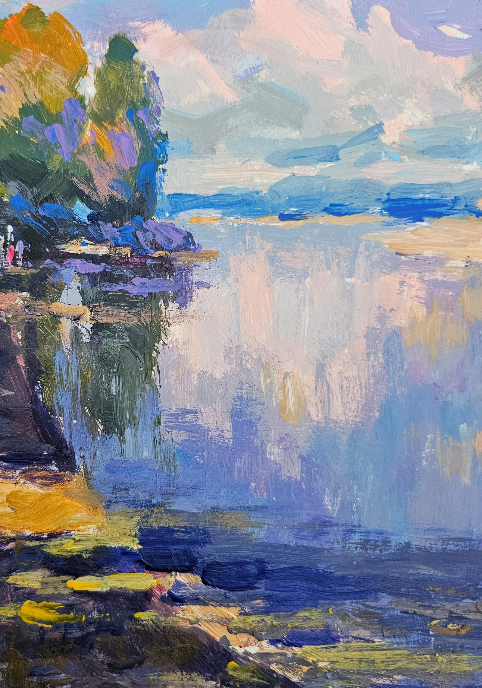 Acrylic painting Evening motif Vyacheslav Petrovich Babac - 9