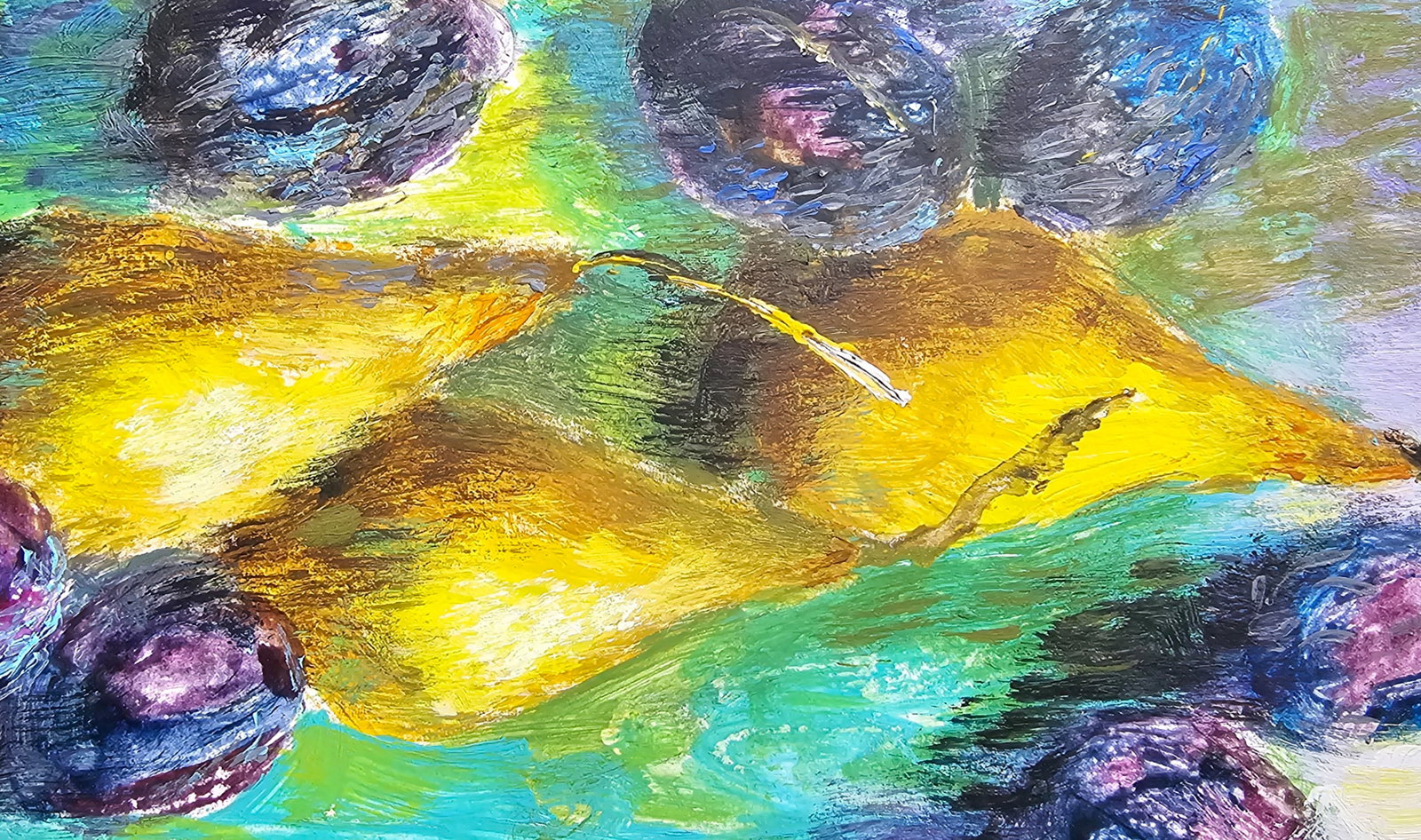 Acrylic painting still life with a pear Vyacheslav Petrovich Babac - 7