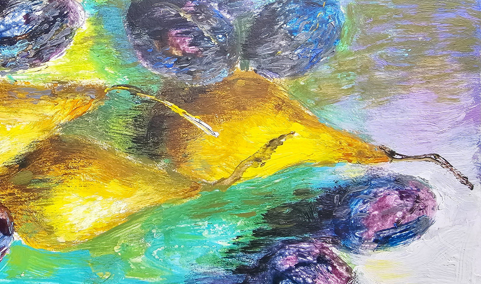Acrylic painting still life with a pear Vyacheslav Petrovich Babac - 9
