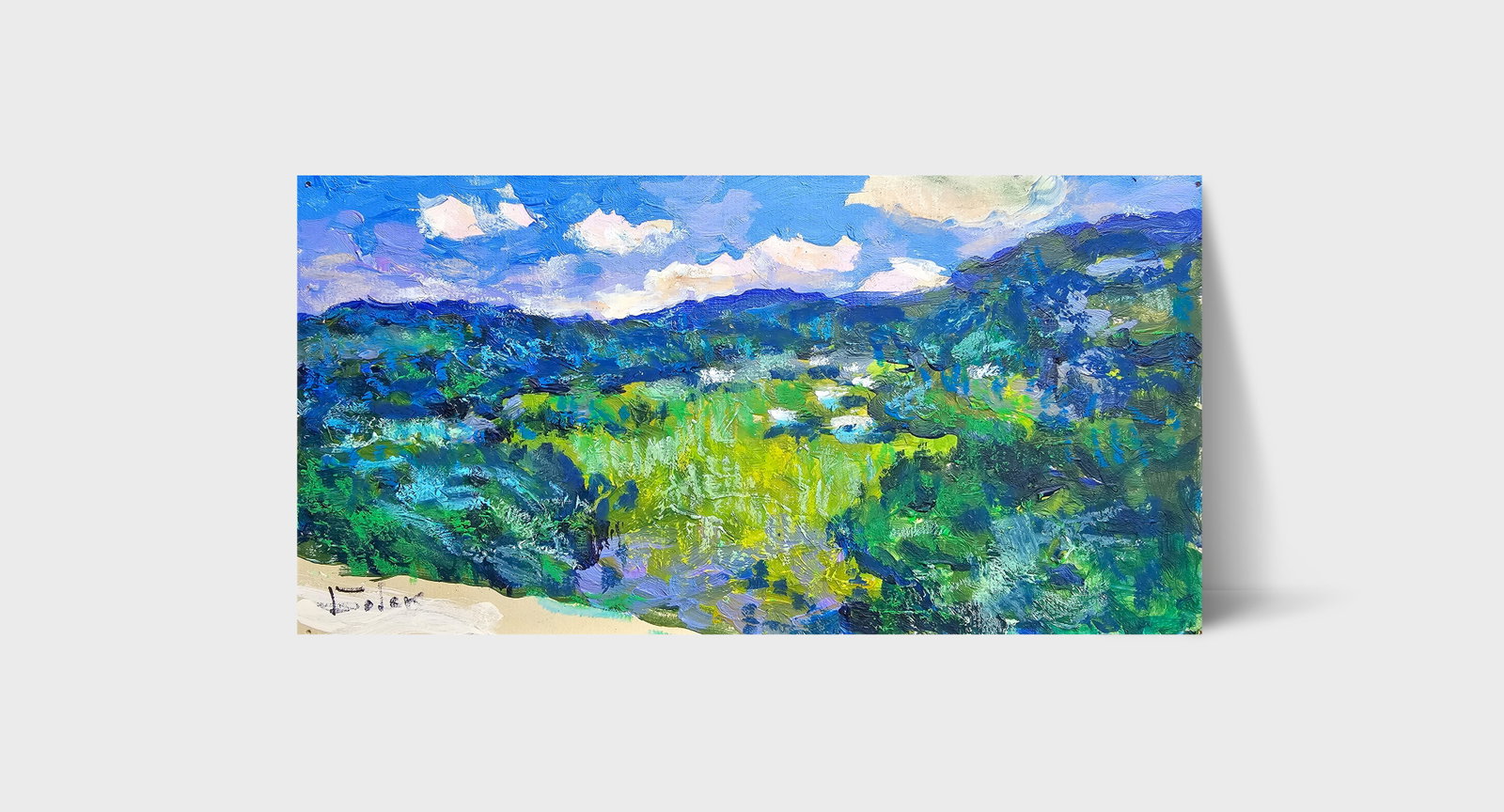 Acrylic painting Carpathian motifs Vyacheslav Petrovich Babac - 10