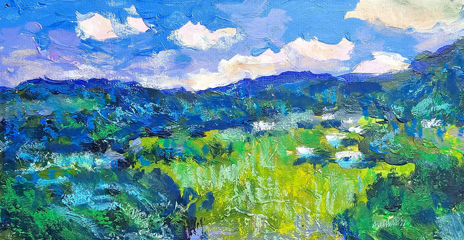 Acrylic painting Carpathian motifs Vyacheslav Petrovich Babac - 3